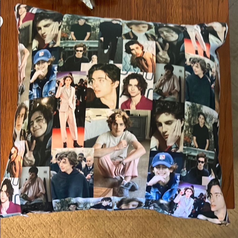 Celebrity Collage Throw Pillow